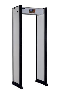 Multi-zone walk-through metal detector with panel design