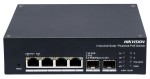 6-port industrial Gbit PoE switch (120 W); 4 PoE+ / 2 SFP uplink ports; 1 RS485 port; managed 6-port industrial Gbit PoE switch (120 W); 4 PoE+ / 2 SFP uplink ports; 1 RS485 port; managed