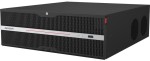 128-channel 8K NVR; 1280/1024 Mbps input/output bandwidth; alarm I/O; eSata; redundant power supply